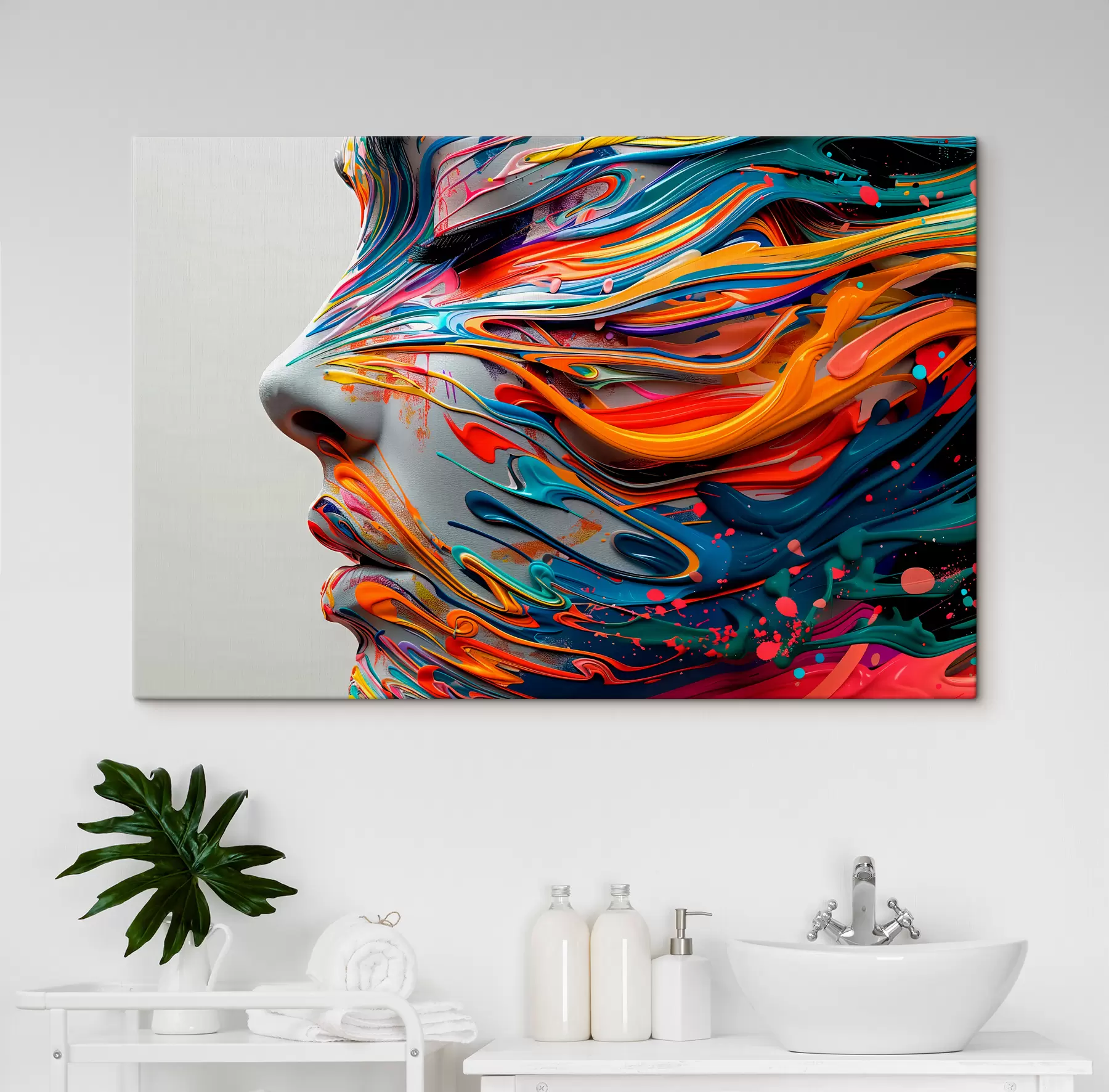 Fototapet Tvář v barvě s40203