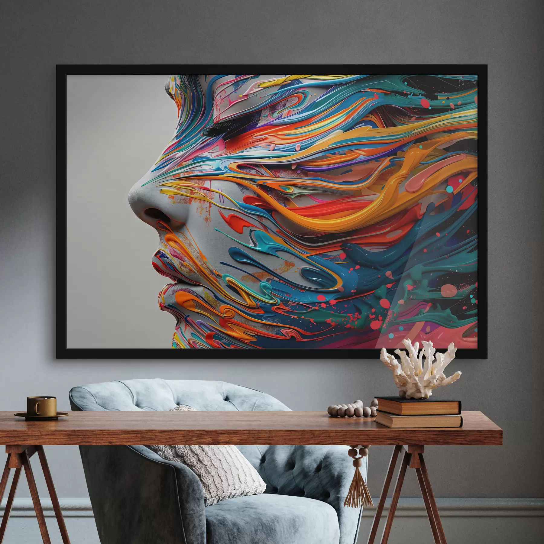 Fototapet Tvář v barvě f40203