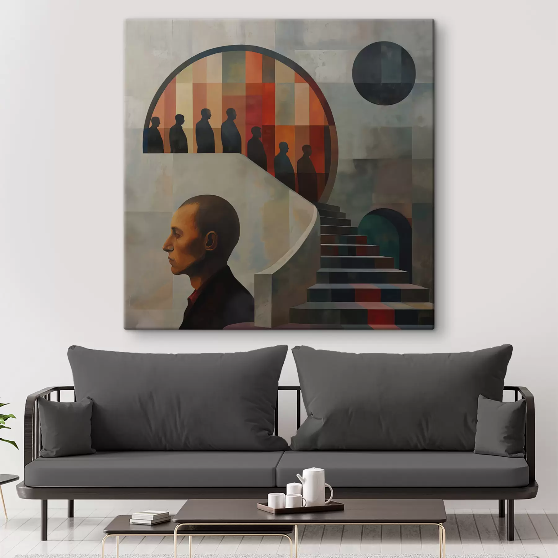 Obraz moderní ilustrace schodiště Č. s40238