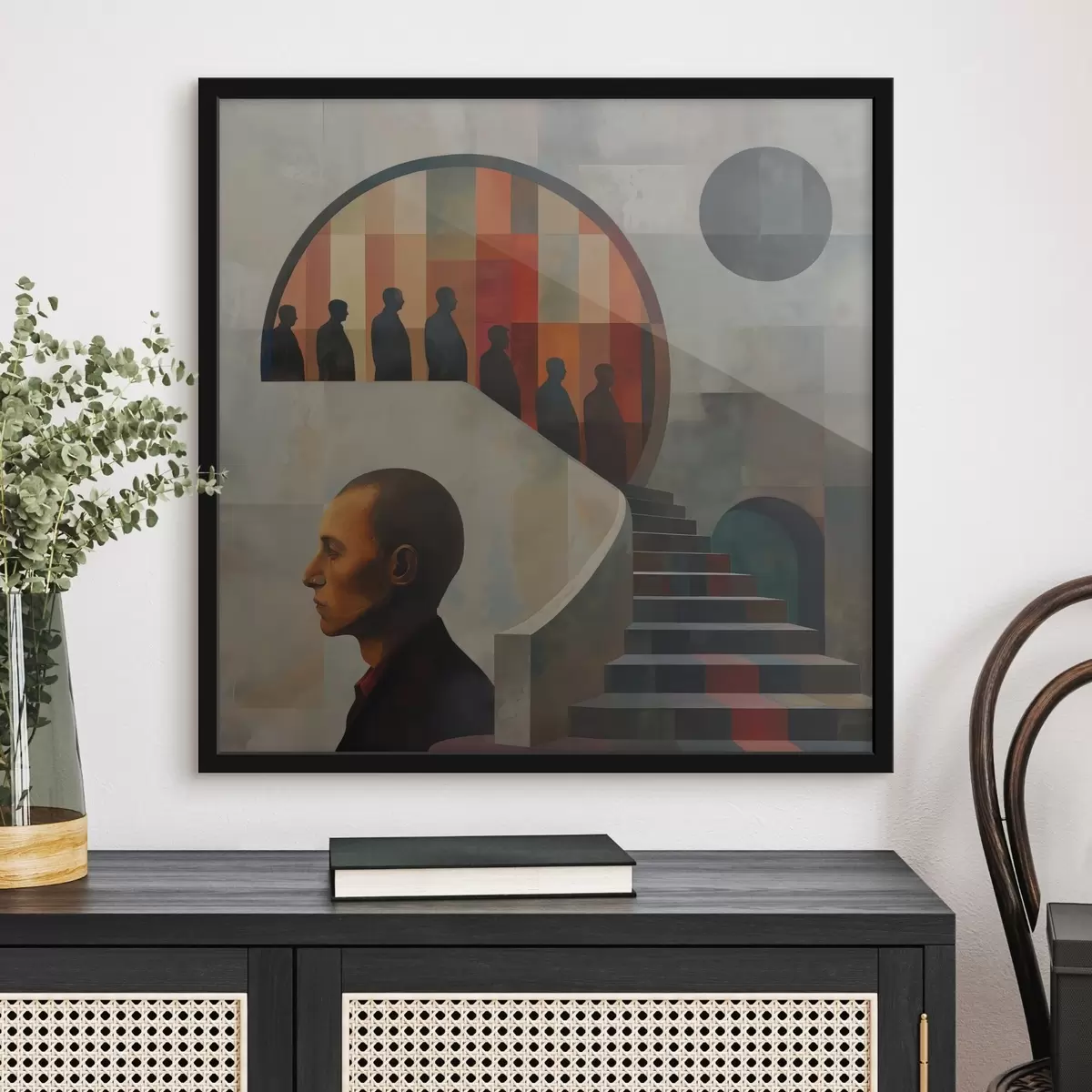 Poster moderní schody ilustrace f40238