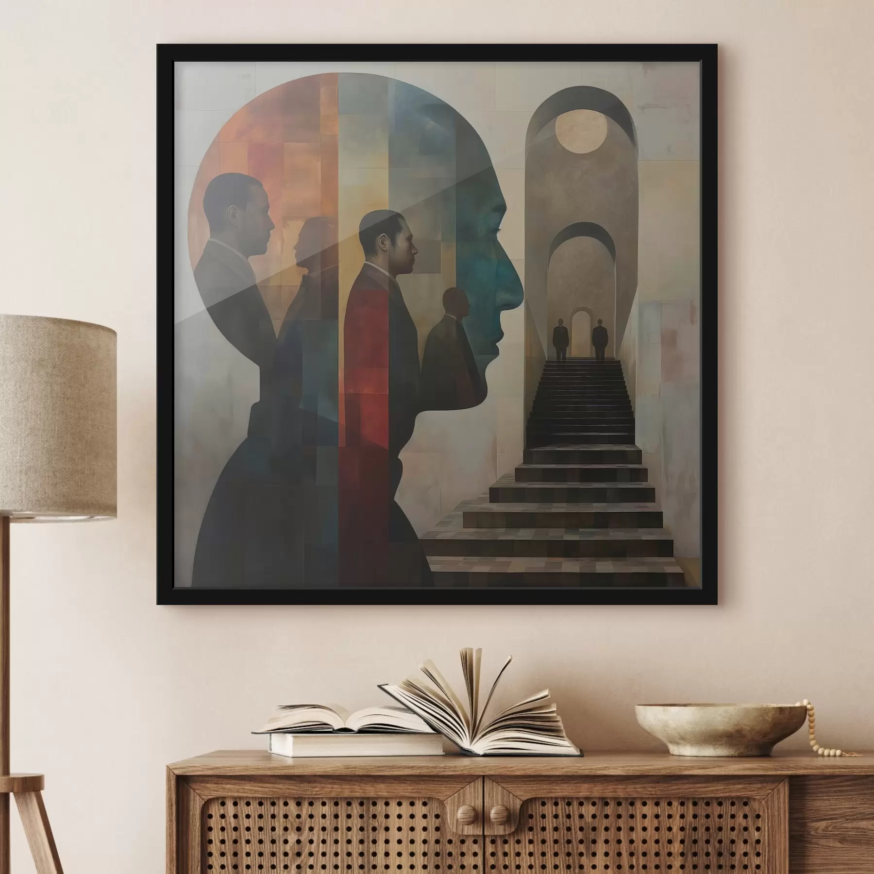 Fototapet moderní profily mužů v umění f40239