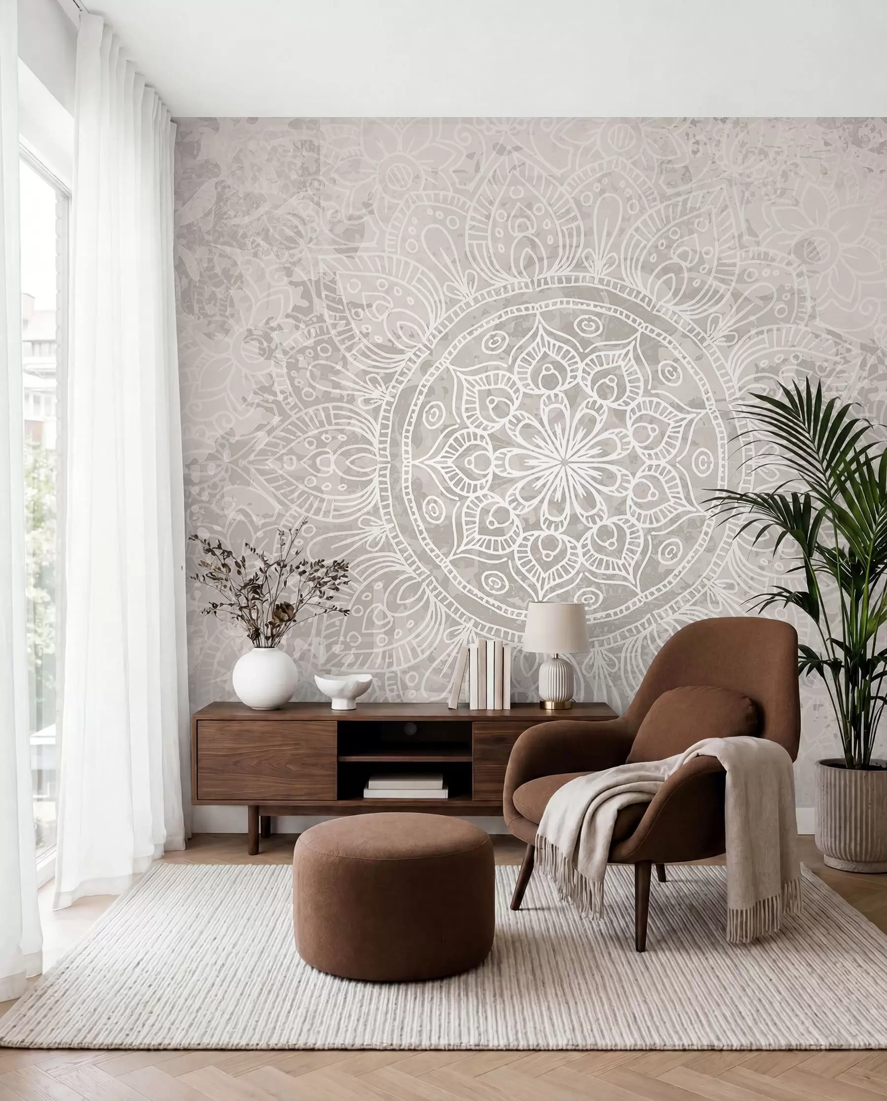 Fototapet Mandala jemných linií w08246