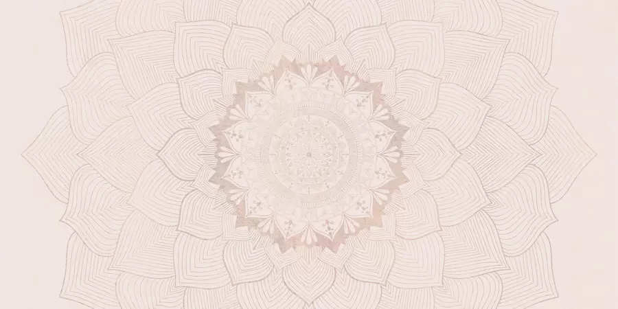 Fototapet Kulatá mandala, tapeta pro prostor na jógu nebo pro harmonizaci osobního prostoru. Nástěnná mandala v teplých pastelových barvách na strukturovaném nepravidelném pozadí w01088
