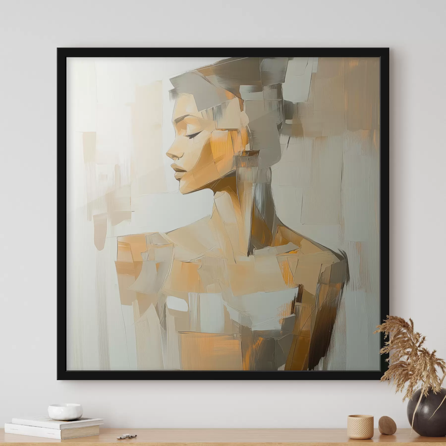 Fototapet Abstrakce ženy s tahy štětcem f40739