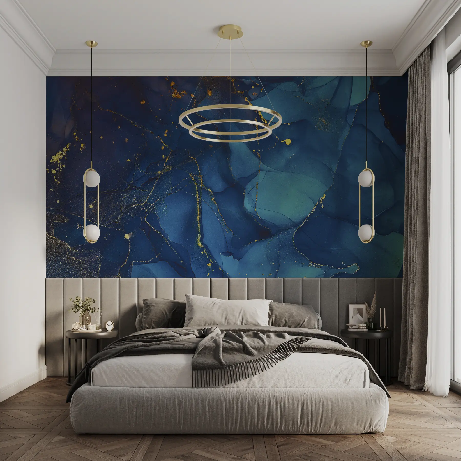 Fototapet Tekuté, modré a azurové u33258