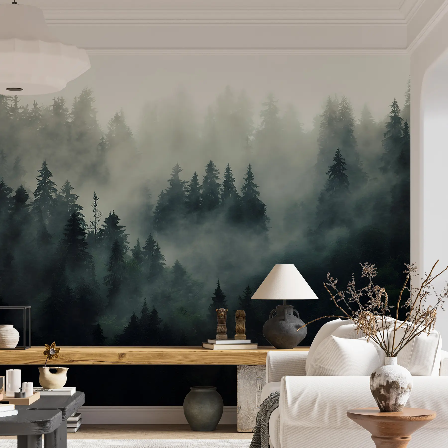 Fototapet Mlhavé ráno, les u36439