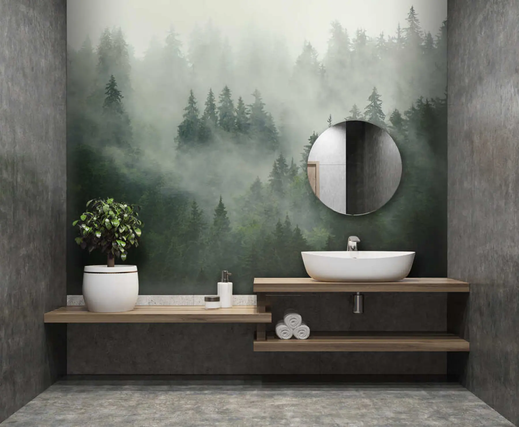 Fototapet Mlhavé ráno, les u36439