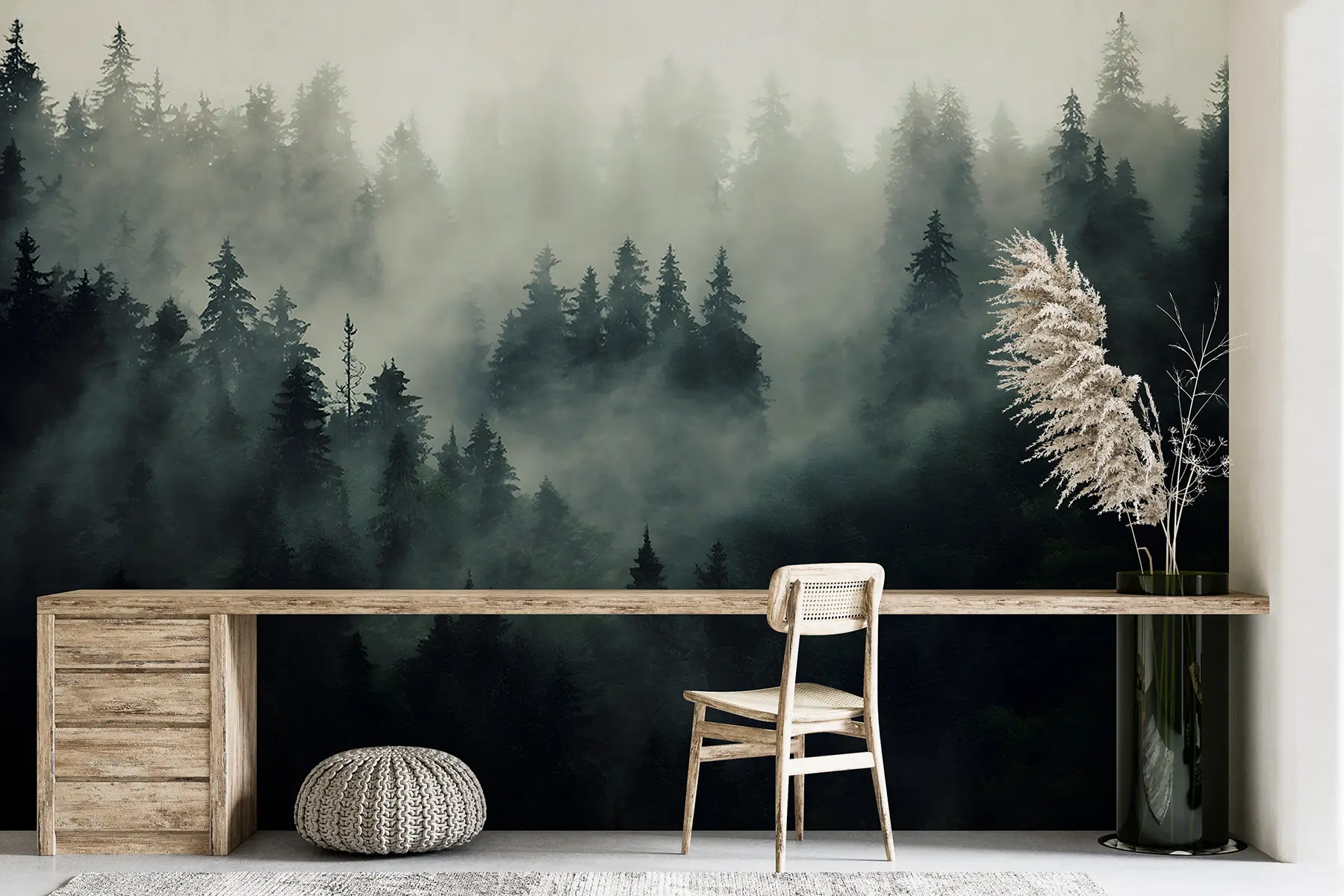 Fototapet Mlhavé ráno, les u36439