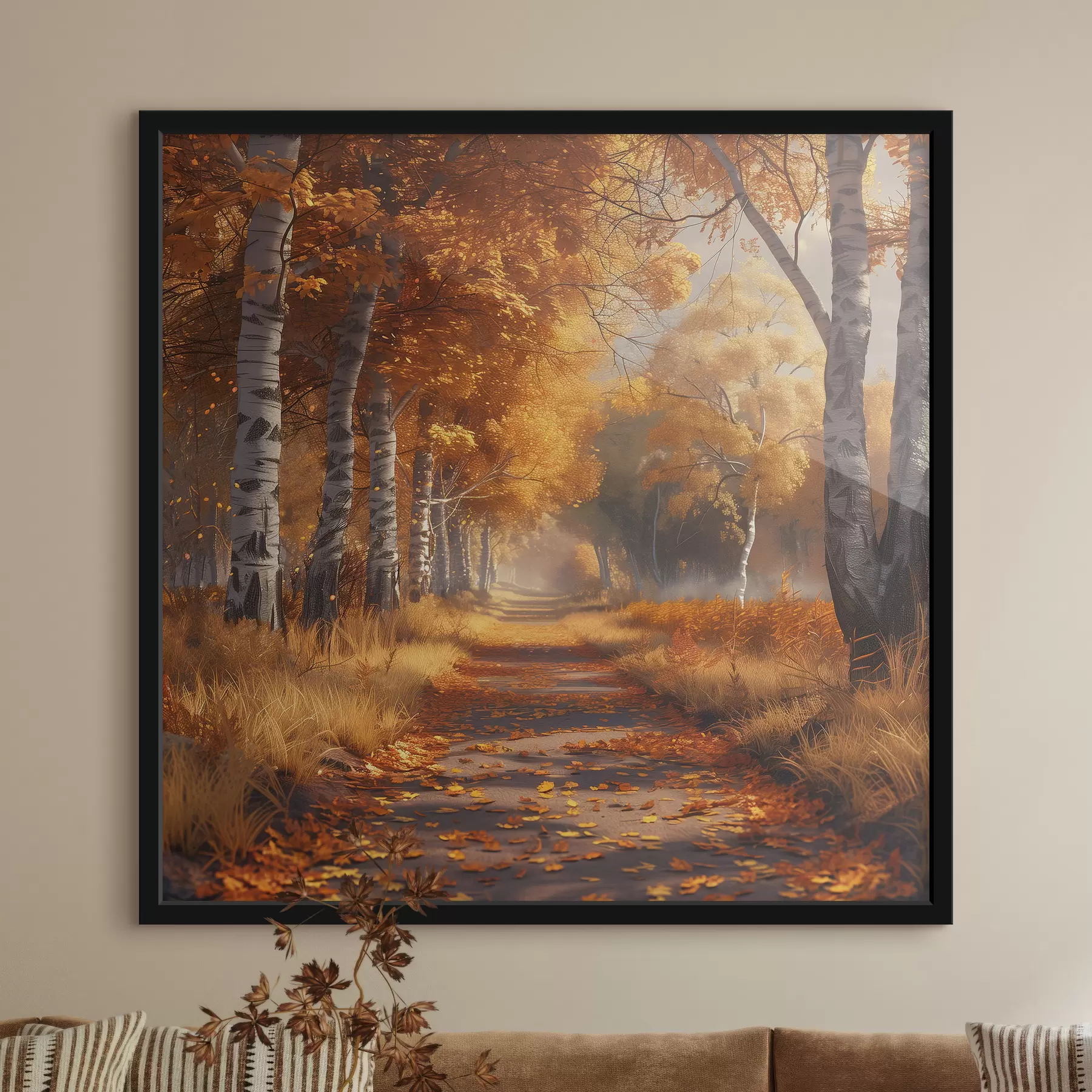 Fototapet Alej v podzimním parku f40902