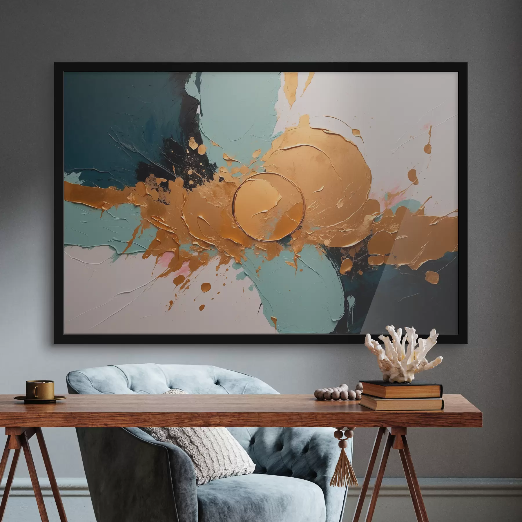 Fototapet Abstraktní olejomalba v bílé, černé barvě f40855