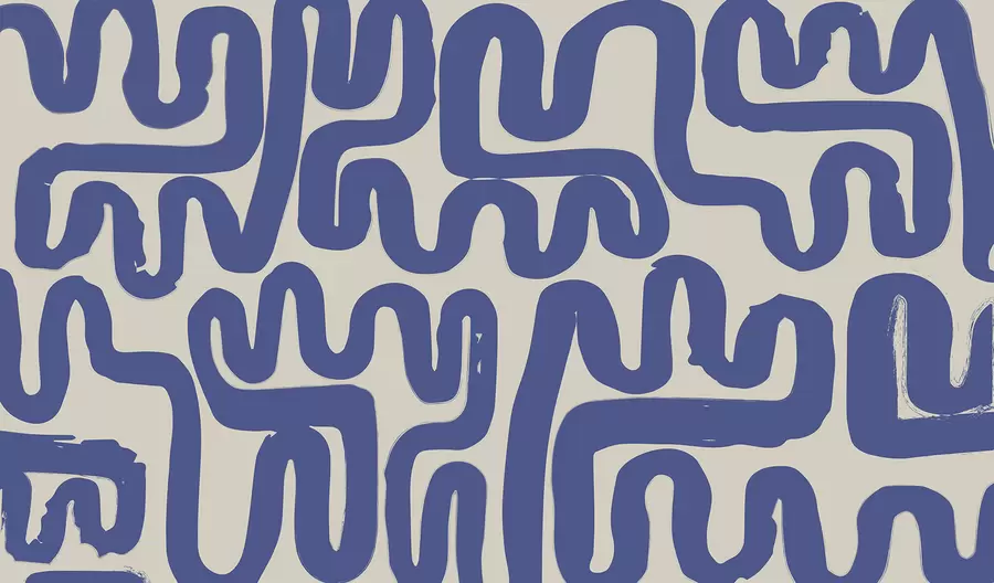 Fototapet Modré navíjecí čáry w01686