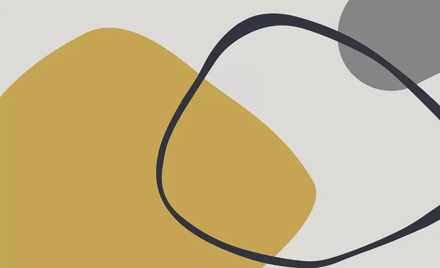 Fototapet Geometrické žluté a šedé tvary na světlém pozadí w01687