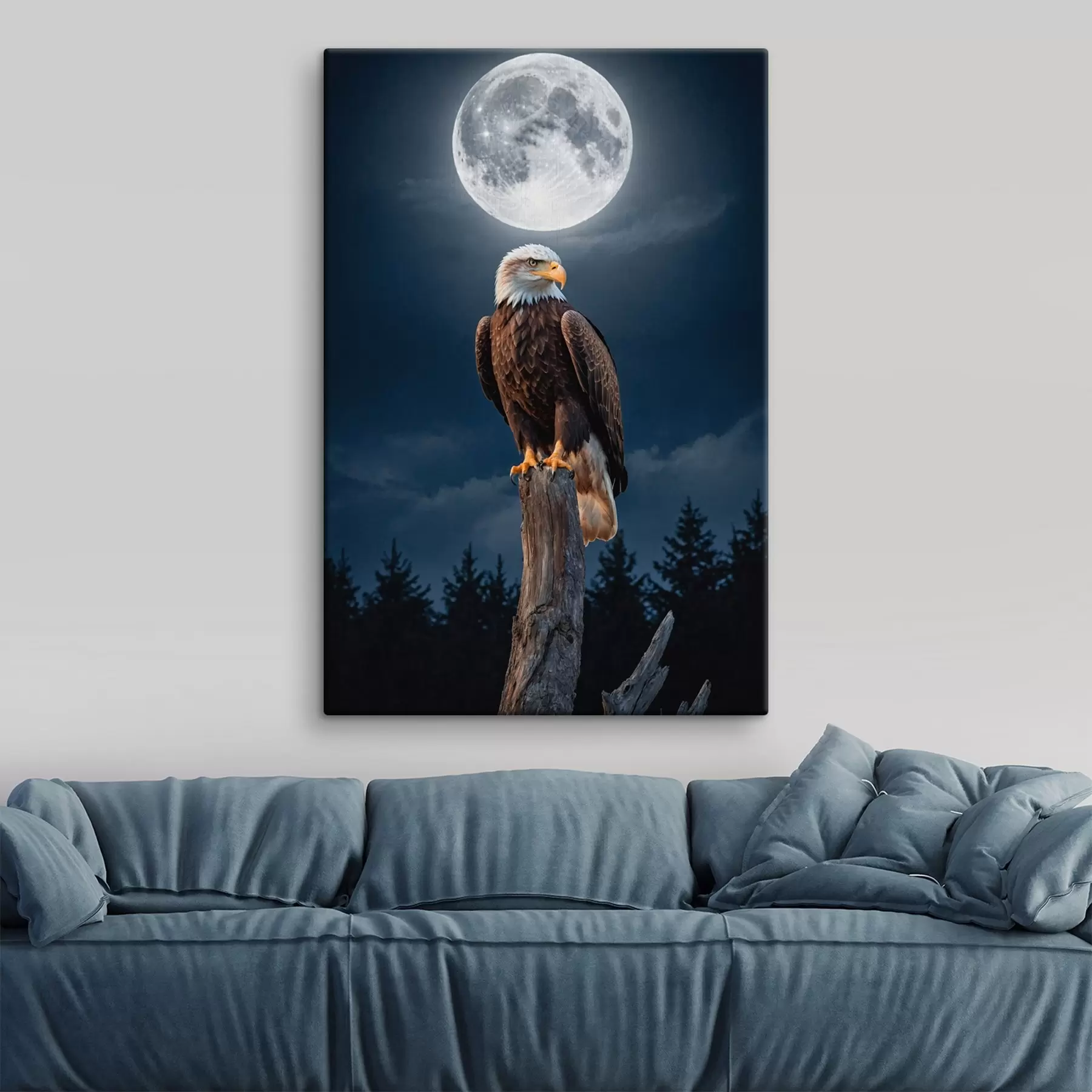 Obraz Orel na měsíčním pozadí Č. s41043