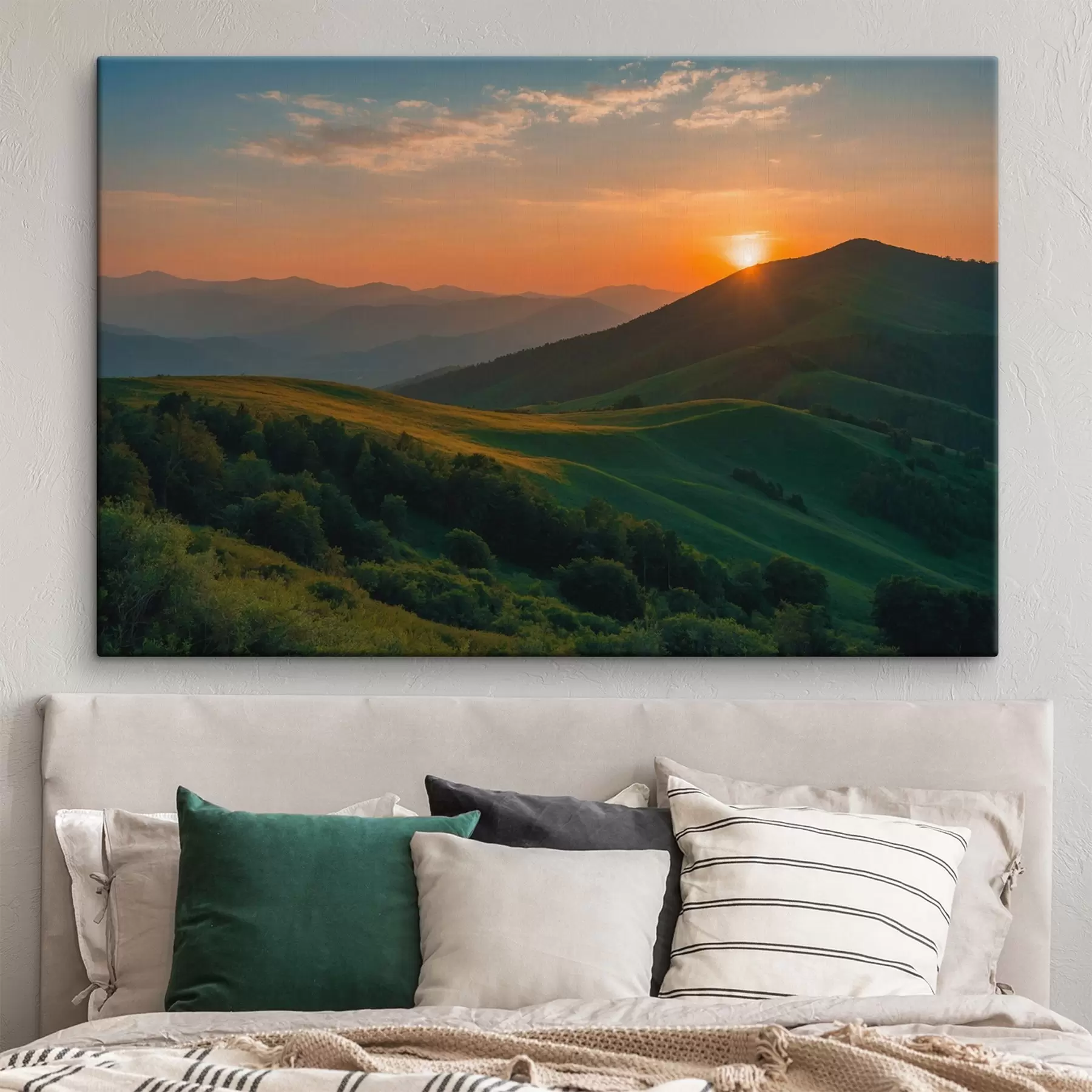 Fototapet Pohled z hory při západu slunce s41045