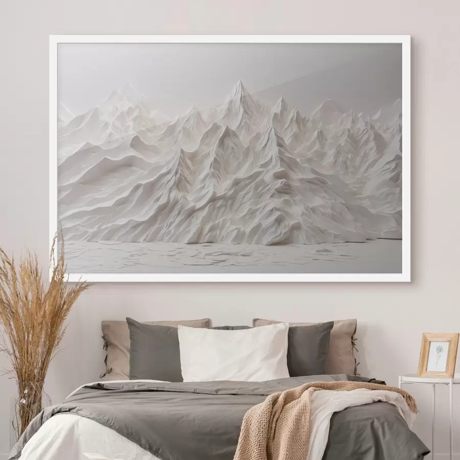 Fototapet Bílé abstraktní hory f41037