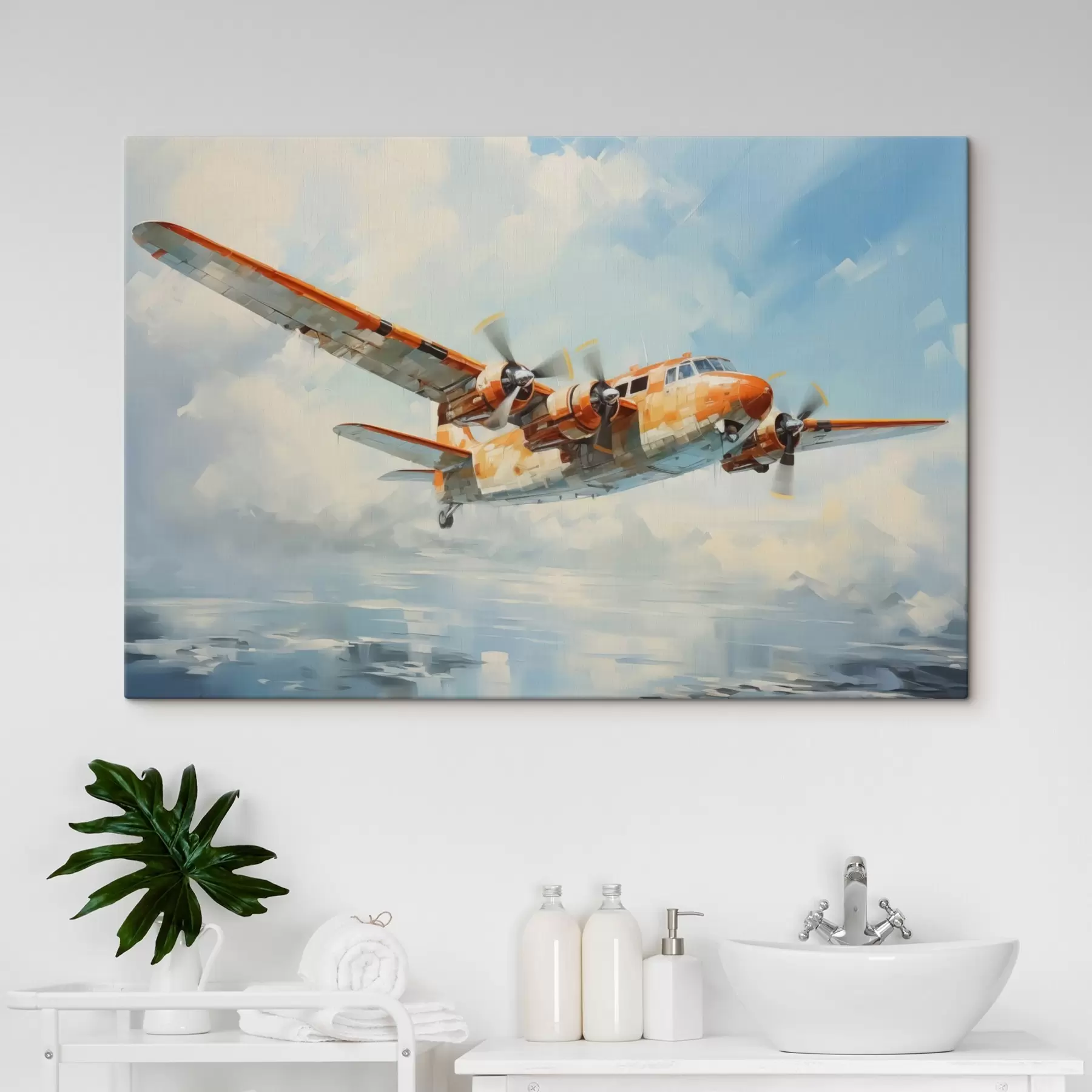 Fototapet Letadlo letí po obloze s41239