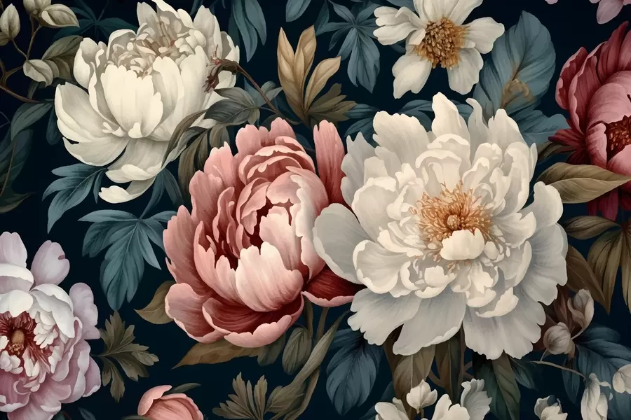 Fototapet Pivoňky w01845