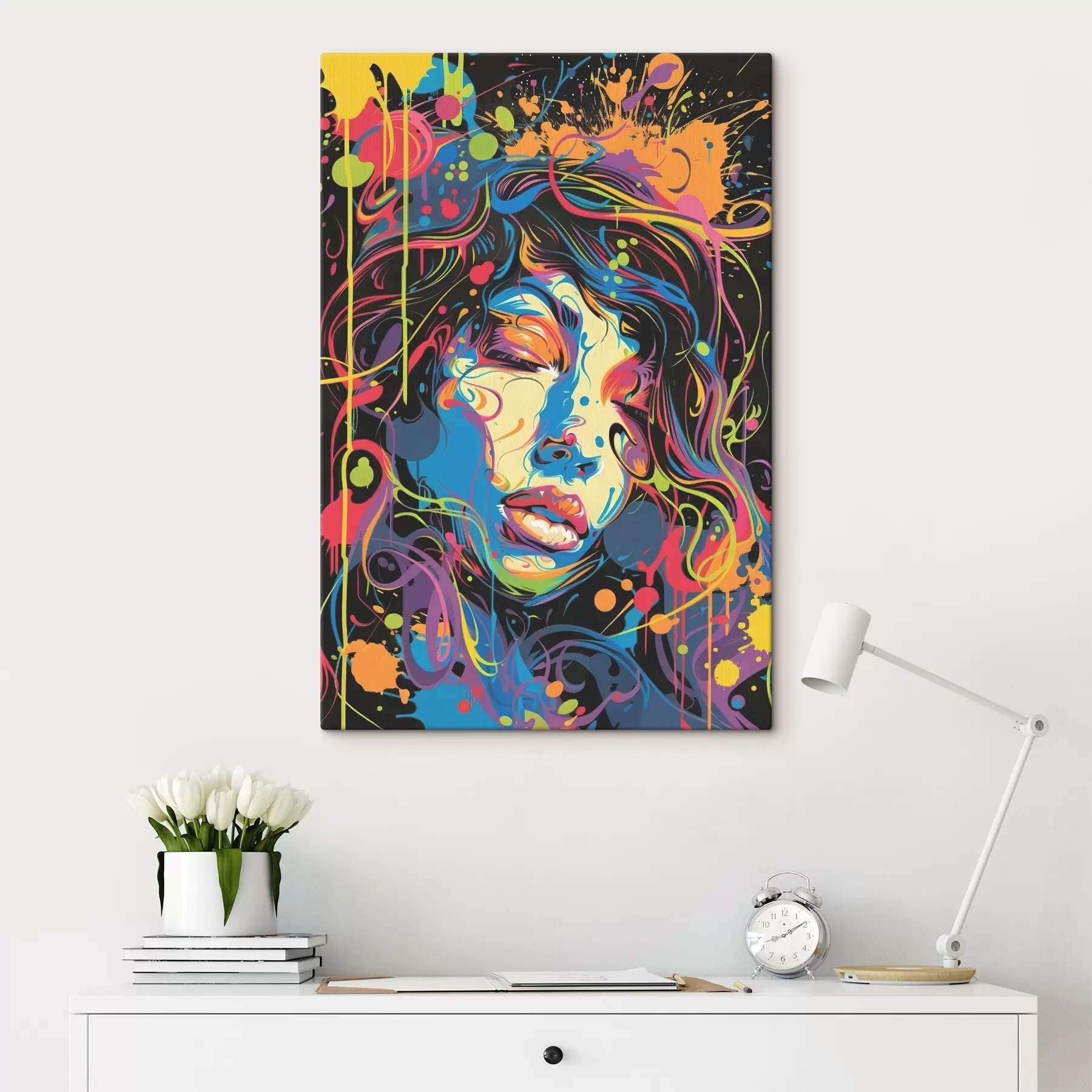 Fototapet Živý výraz prostřednictvím barevných tahů s39034