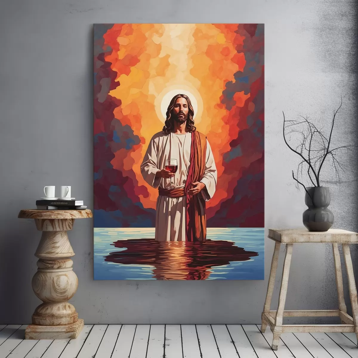 Obraz Obraz muže se sklenicí vína v ruce Č. s38125