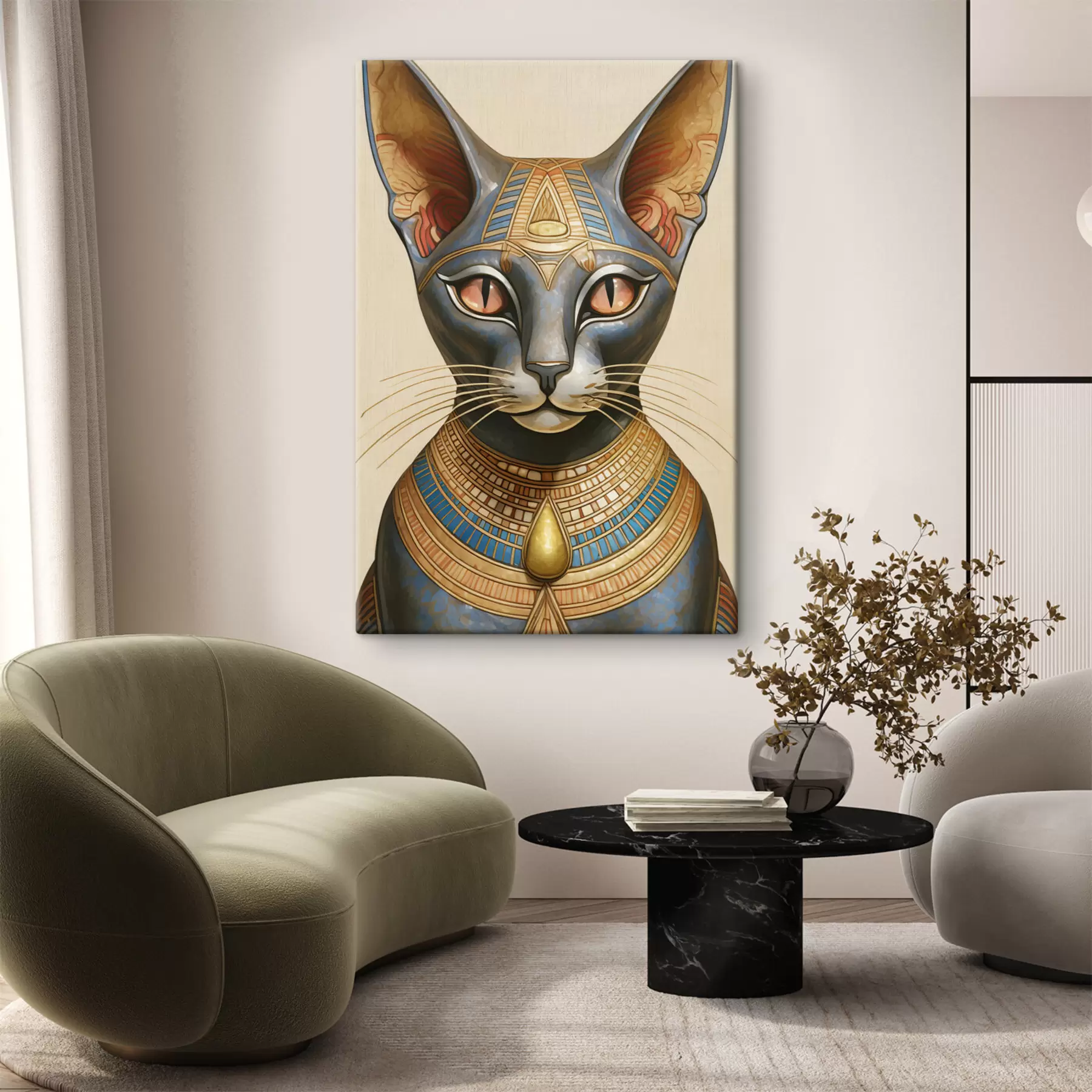 Obraz Majestátní egyptská kočka ve slavnostním kostýmu Č. s38724