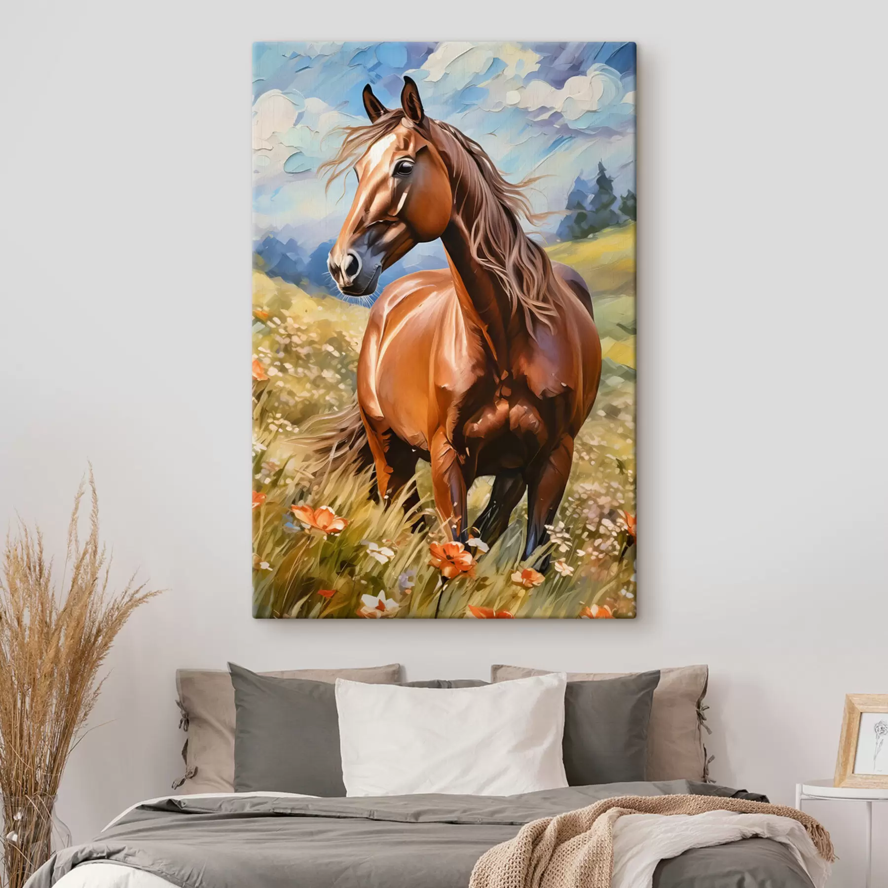Obraz Kůň v květinovém poli Č. s38728