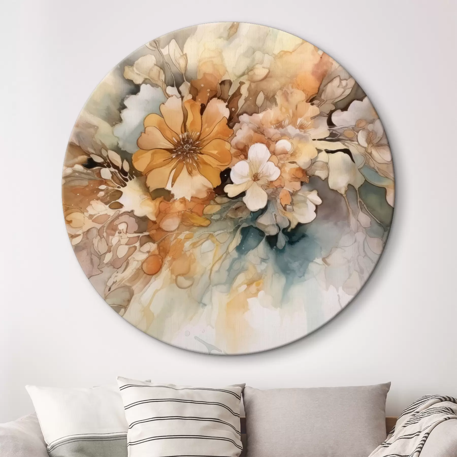 Obraz Oranžové akvarelové květiny Č. r34202