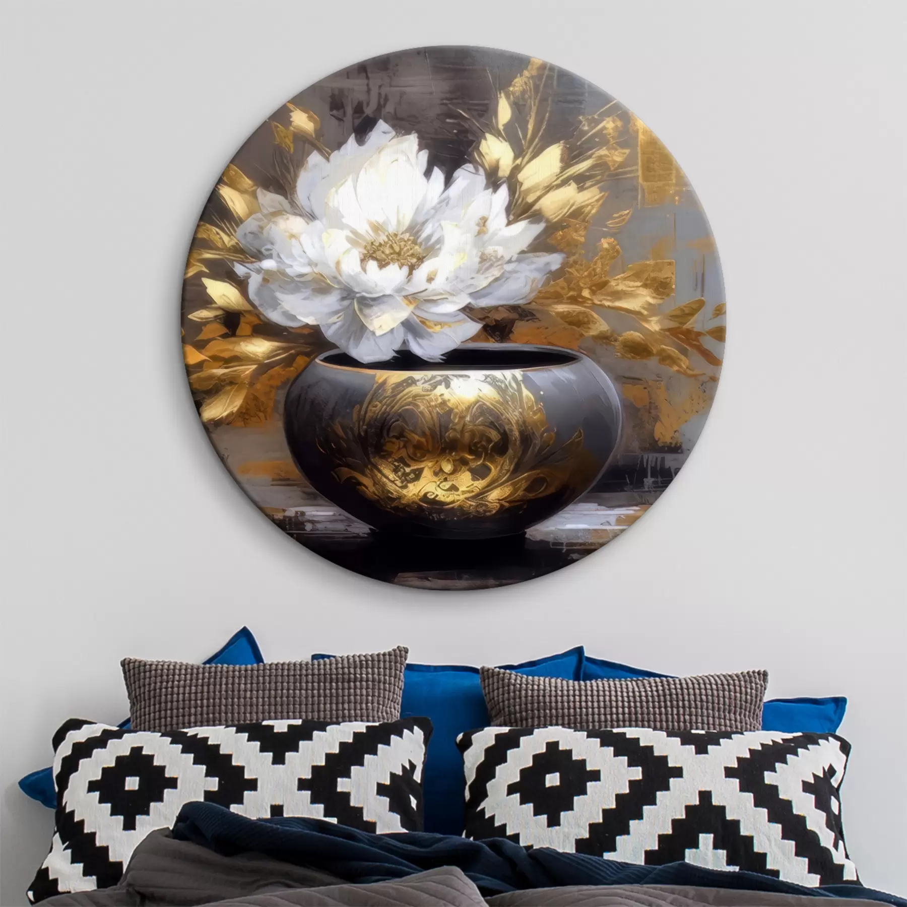 Obraz Velká váza s obrovským bílým květem Č. r35388