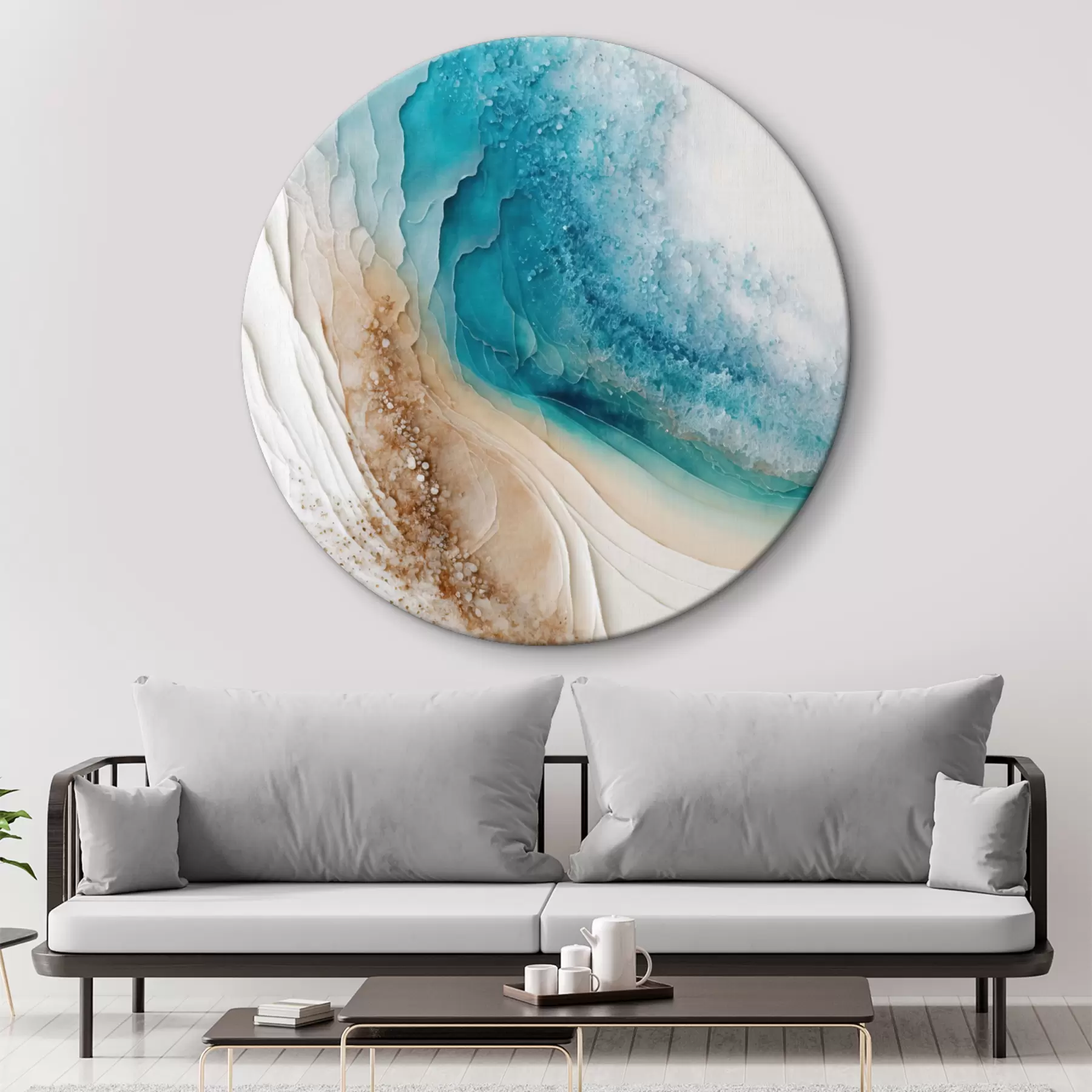 Obraz Tyrkysová a bílá tekutina Č. r36029