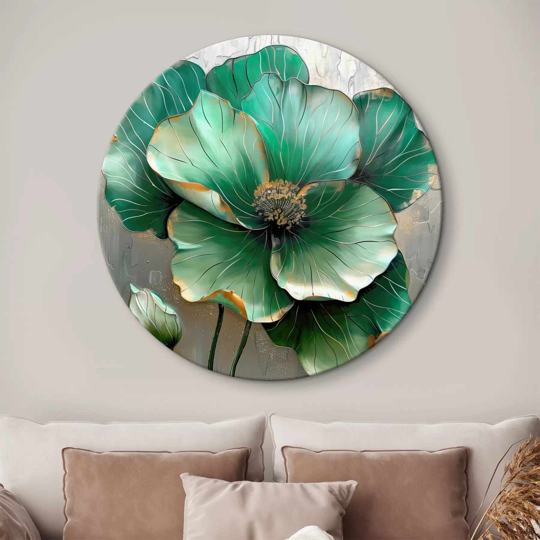 Obraz Velký květ v zelené barvě Č. r39013