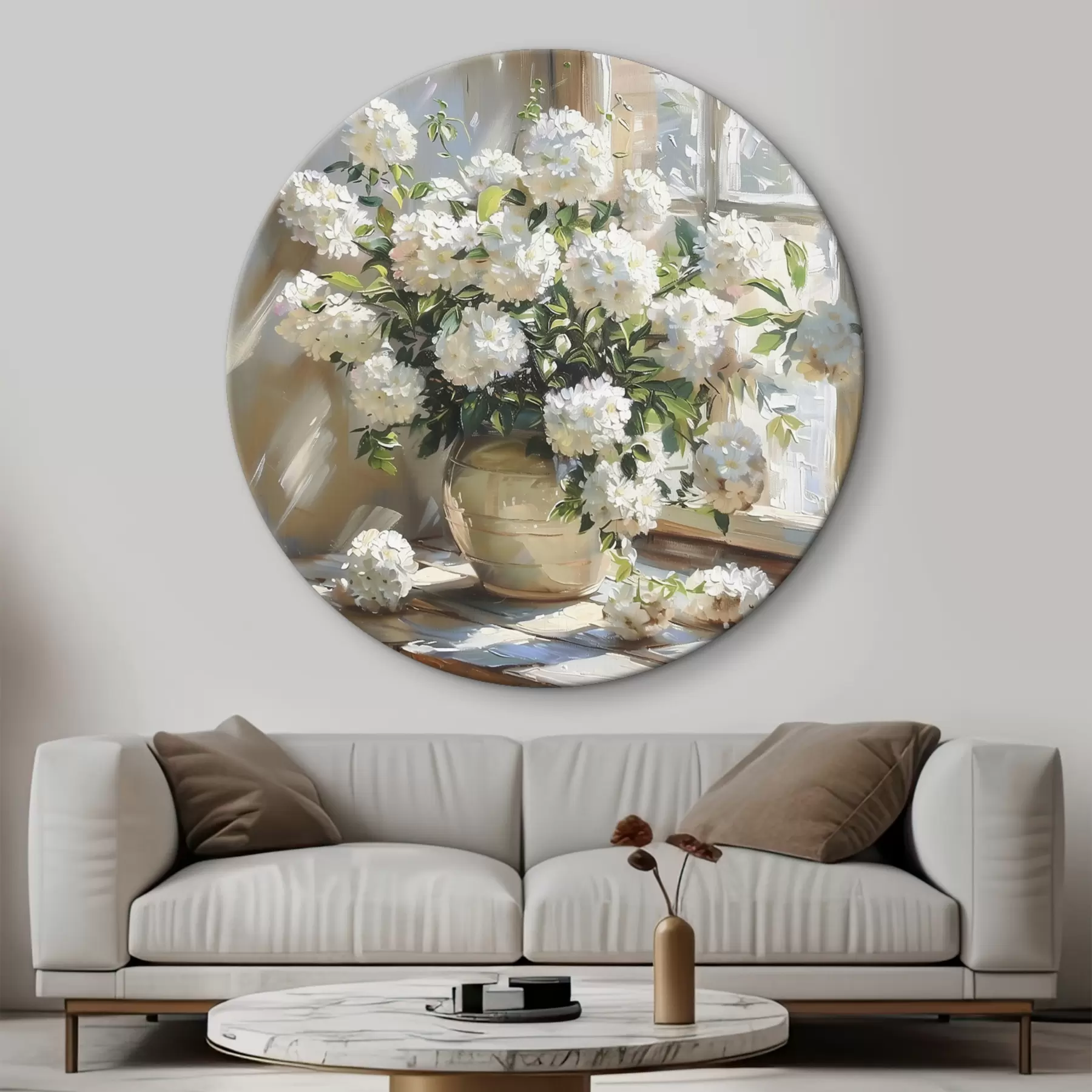 Obraz Na parapetu stojí krásná kytice Č. r39779