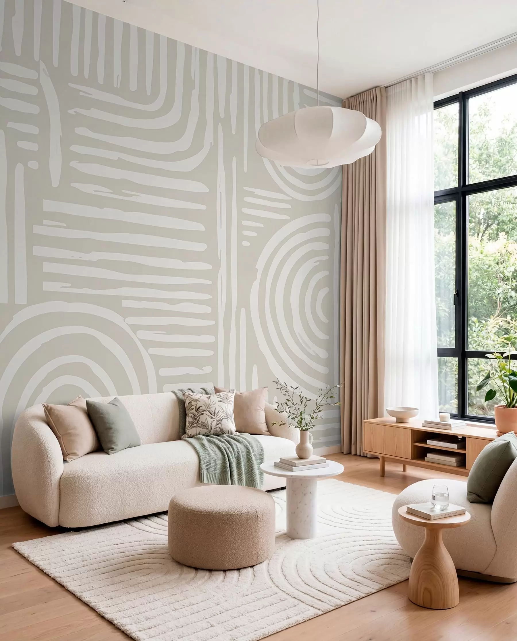 Fototapet Boho design v jemných barvách w01919