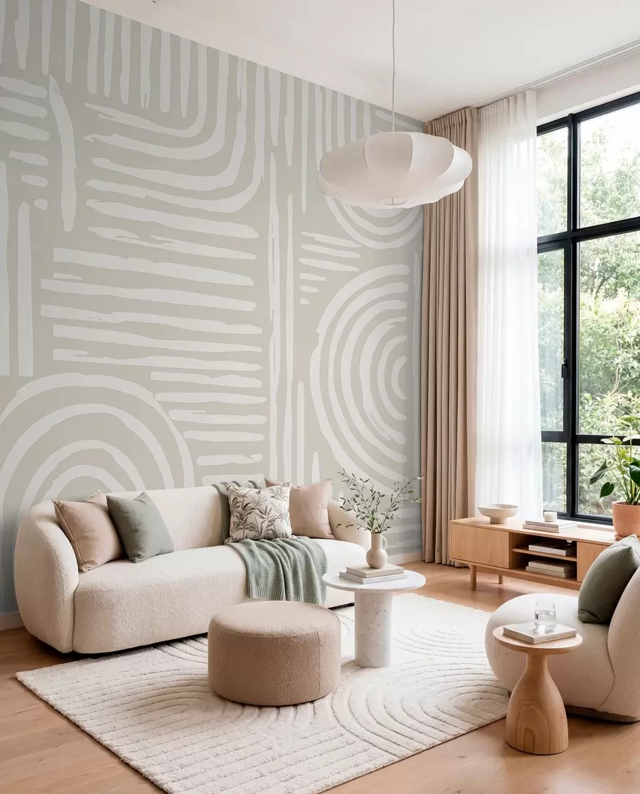 Fototapet Boho design v jemných barvách w01919
