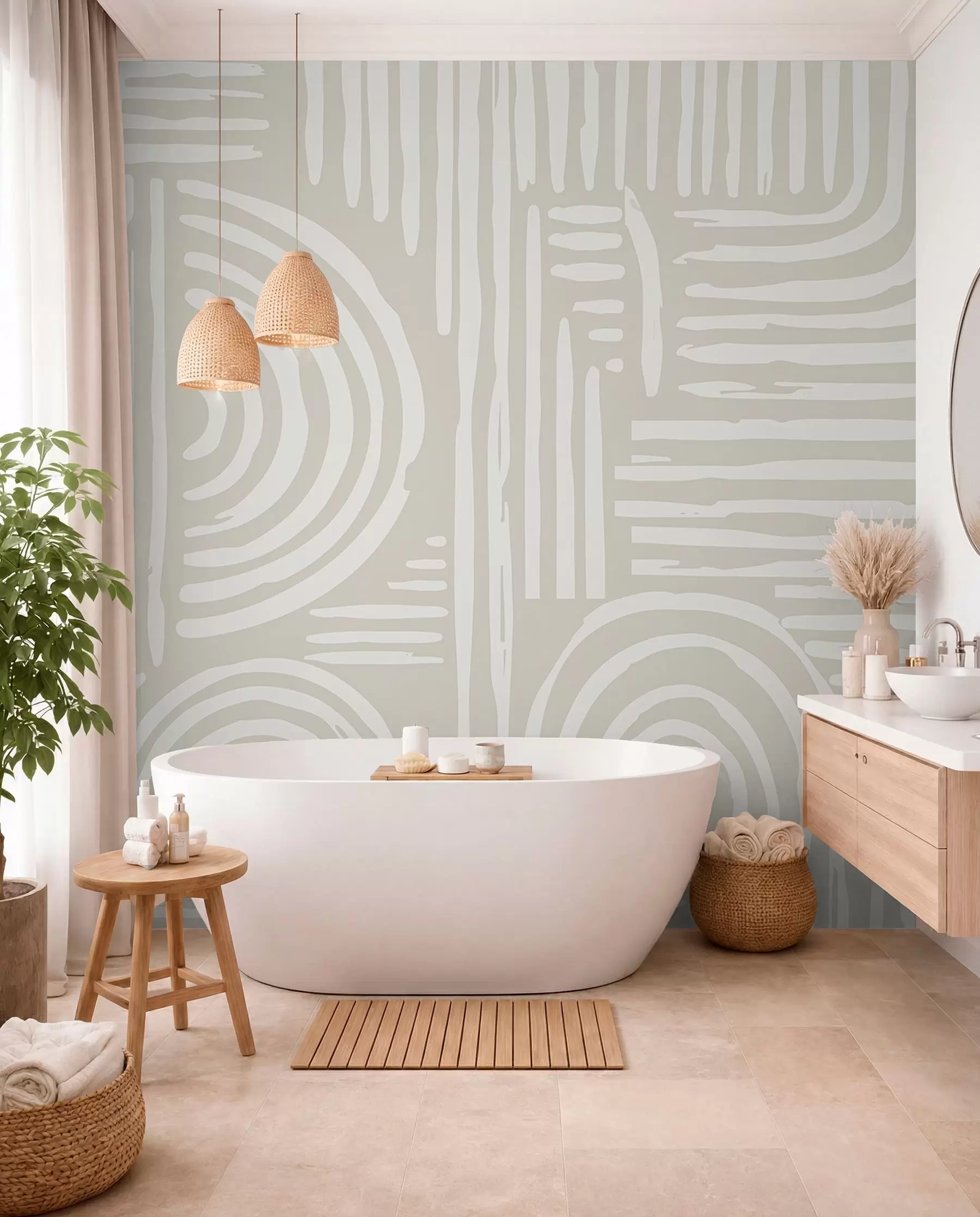 Fototapet Boho design v jemných barvách w01919