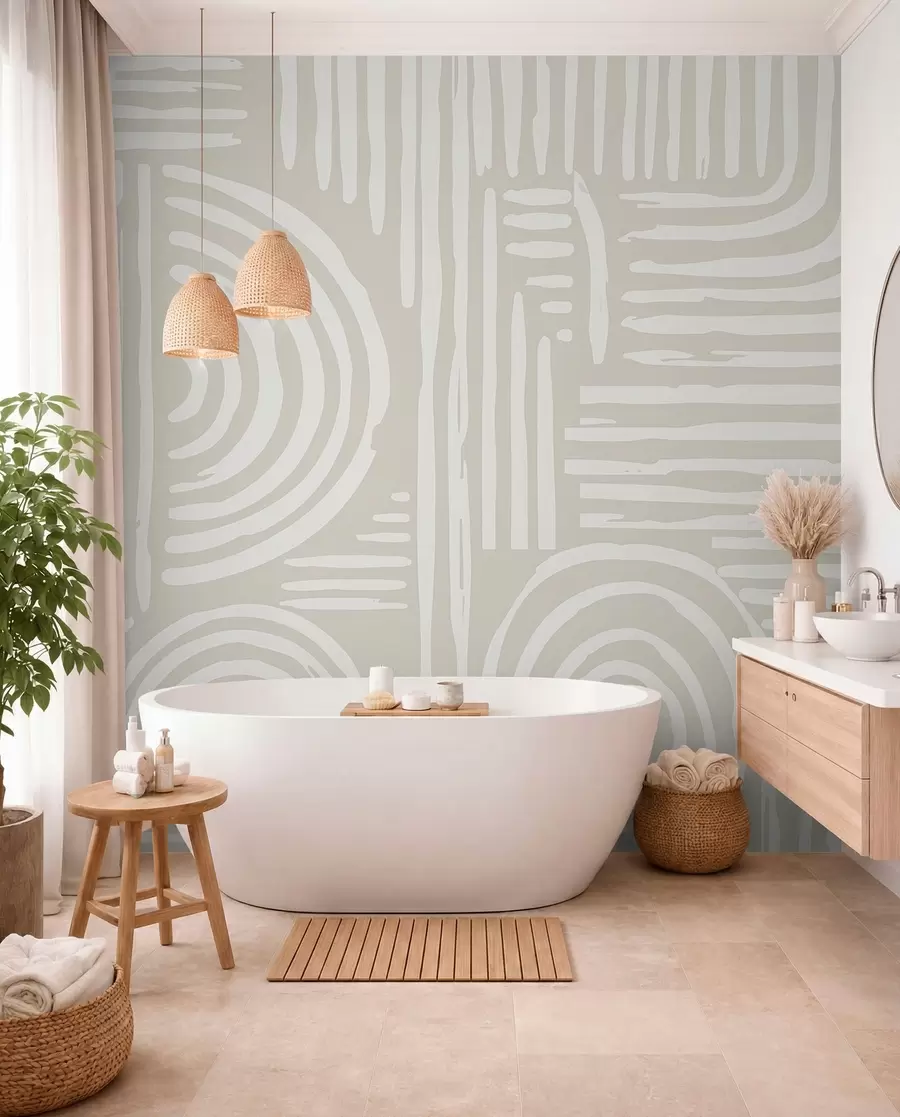 Fototapet Boho design v jemných barvách w01919