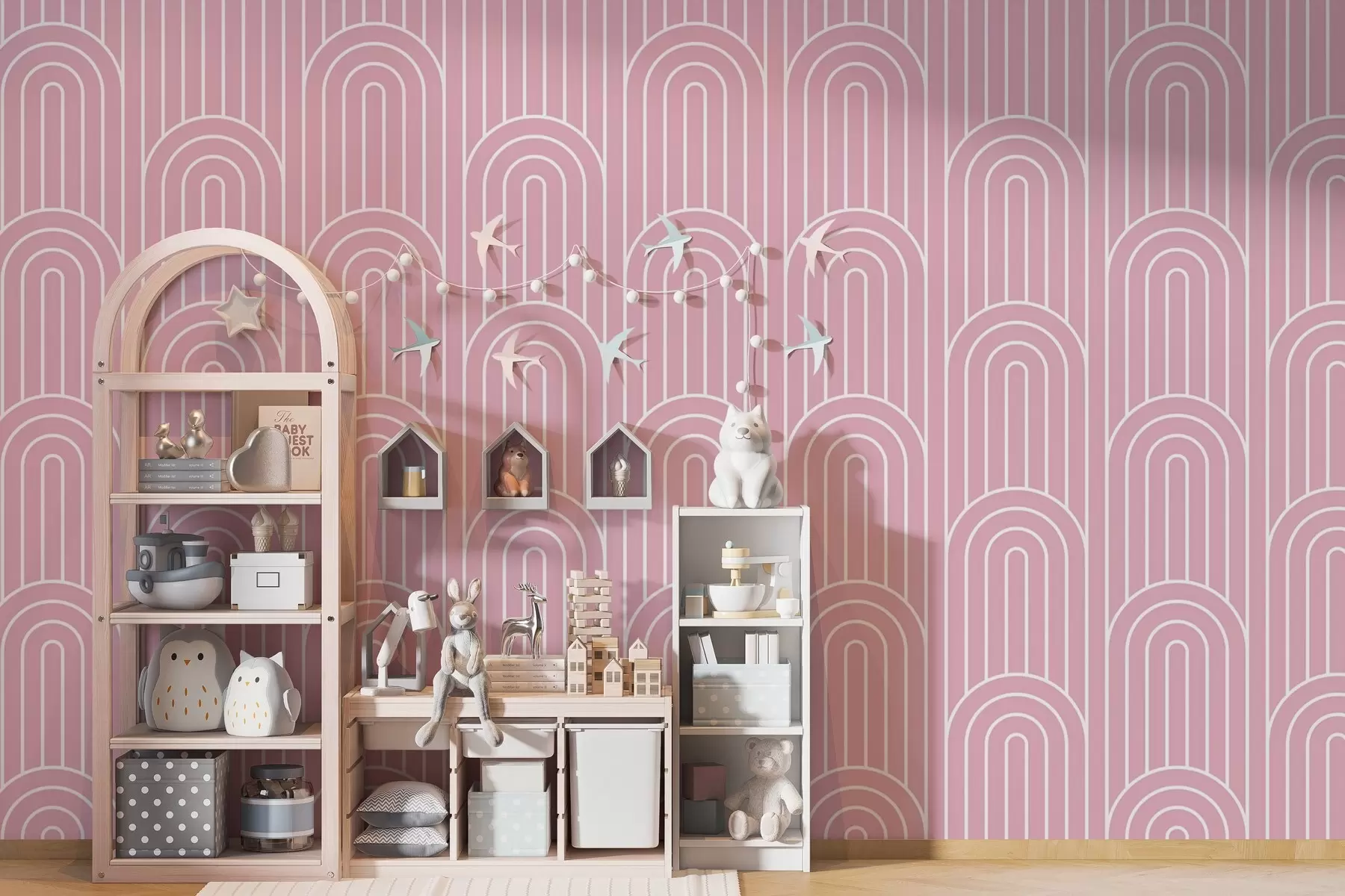 Fototapet Elegantní obloukový vzor v jemných odstínech w00137v2