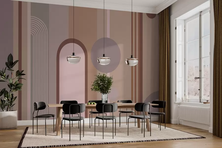 Fototapet Abstraktní geometrický design v jemných tónech w00466