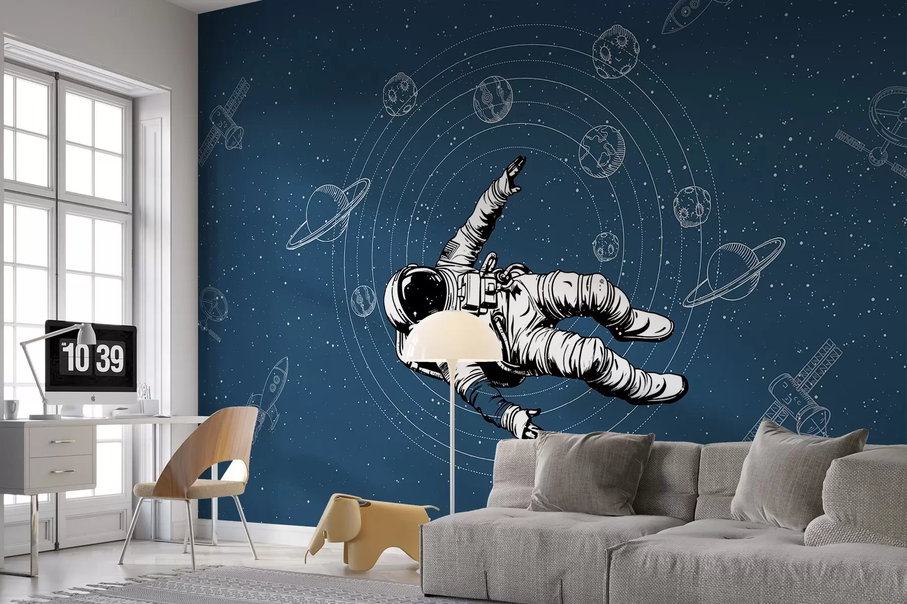 Fototapet Astronaut zkoumá rozlehlý vesmír w00712