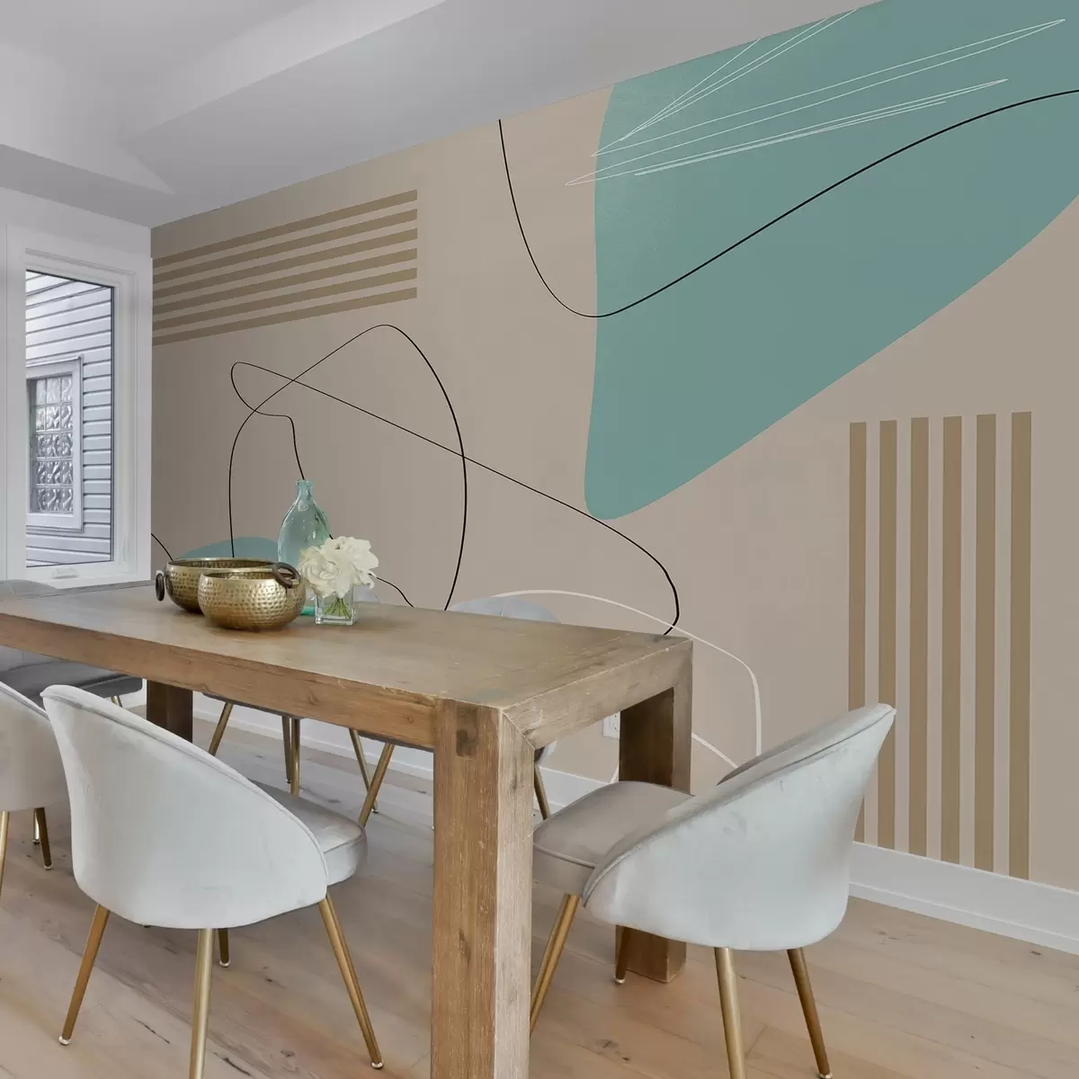 Fototapet Abstraktní tvary v jemných barvách w00724v2