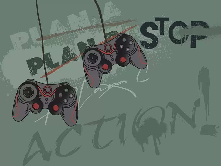 Fototapet Hra začíná: čas na akci! w00829v2