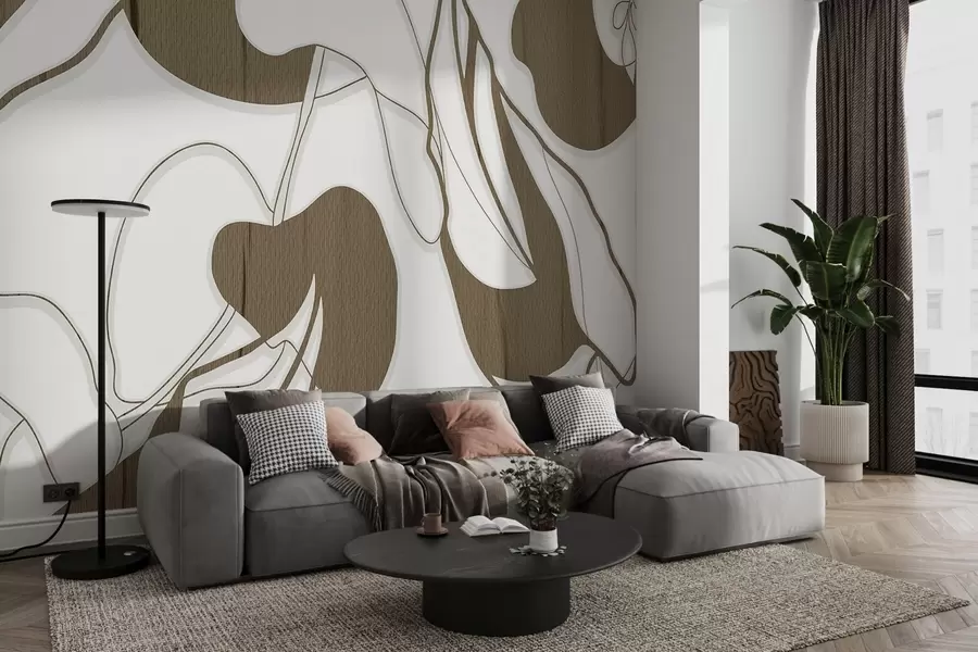 Fototapet Elegantní abstraktní květinové vzory v odstínech w00833