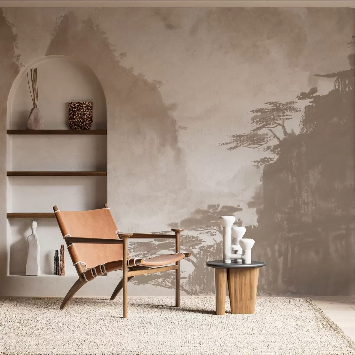 Fototapet Klidné hory s půvabnými stromy u98743