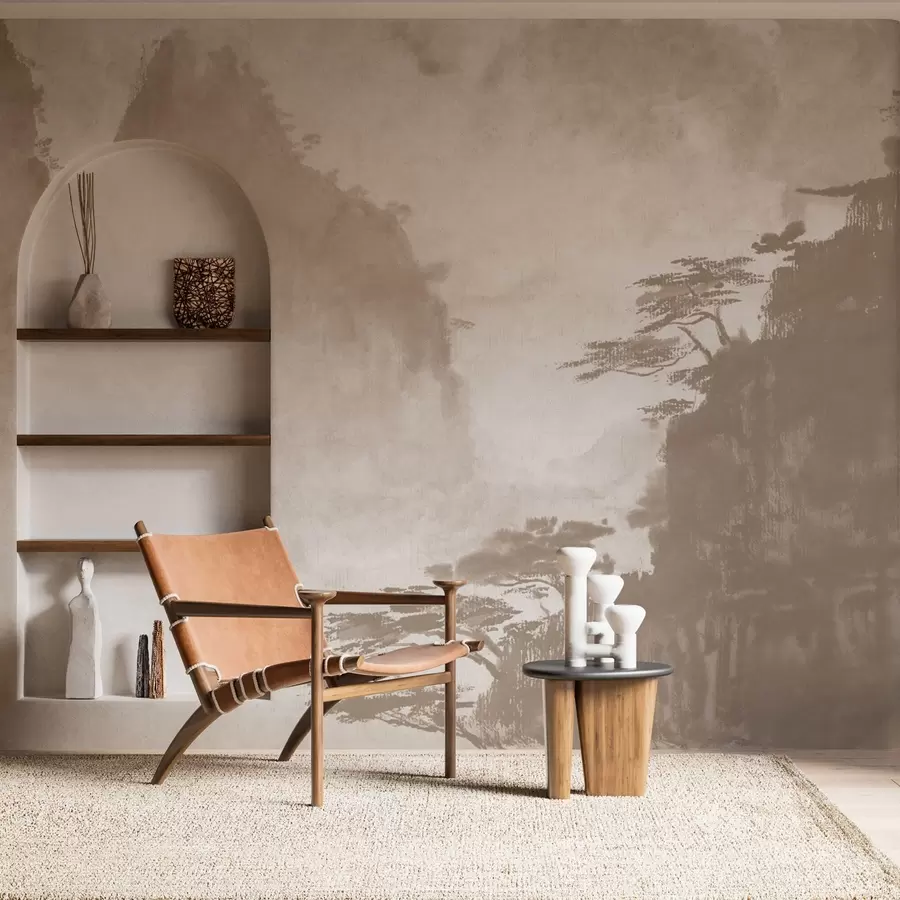 Fototapet Klidné hory s půvabnými stromy u98743