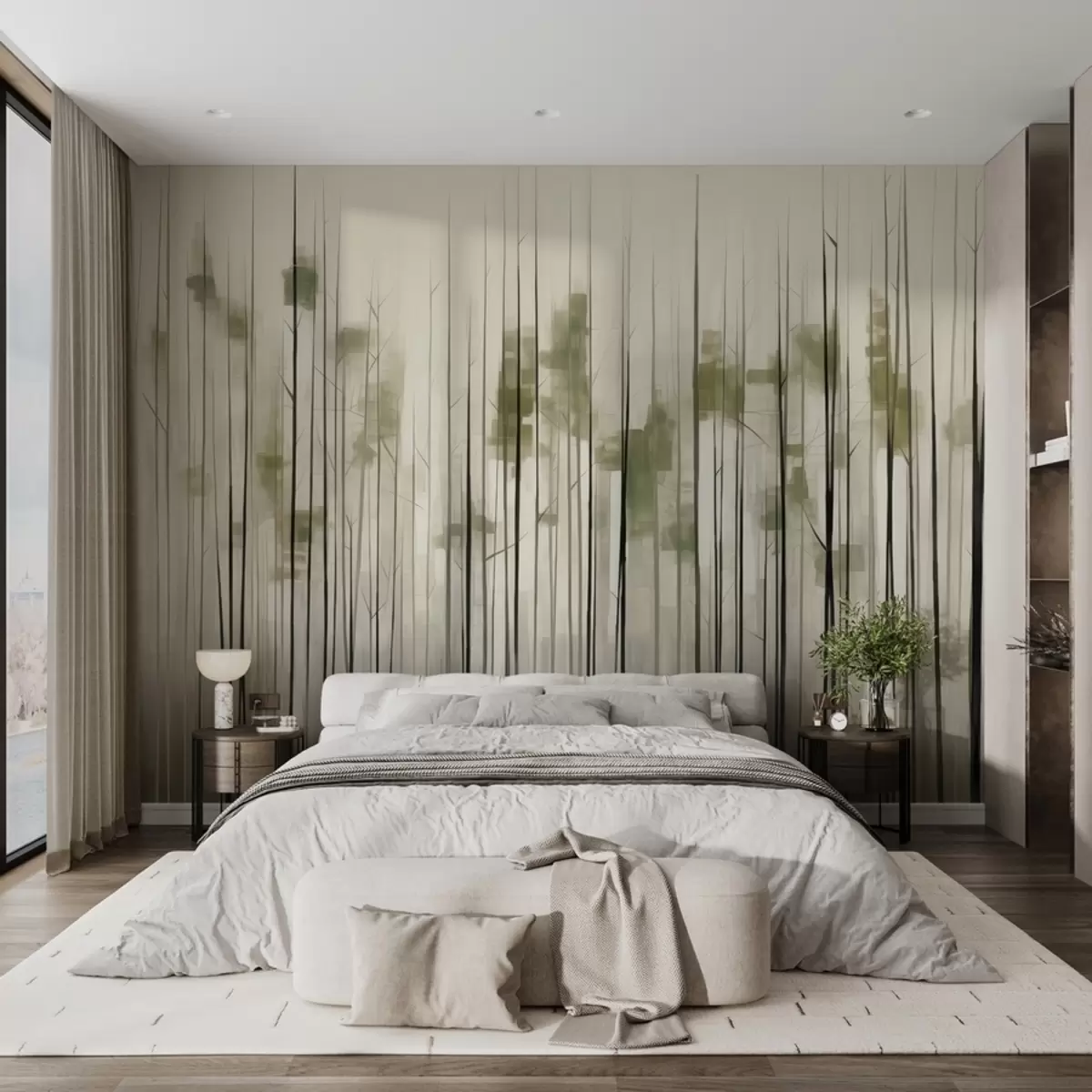 Fototapet Abstraktní les w08397