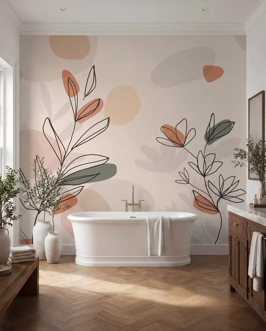 Fototapet Květiny boho styl w02103