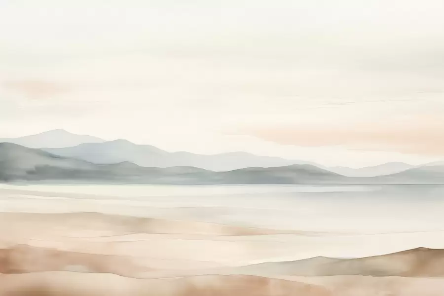 Fototapet Malovaná akvarelová krajina w02117