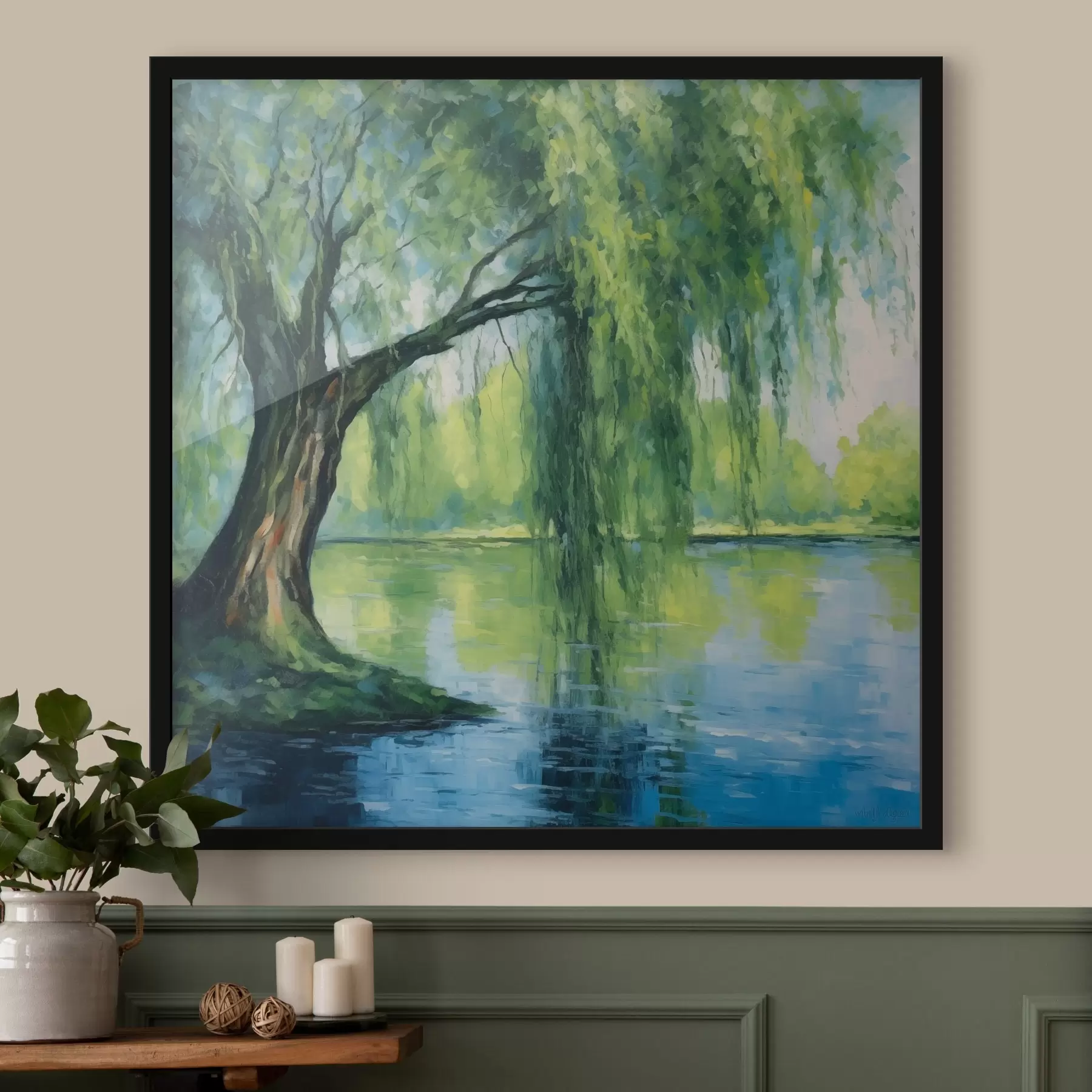 Obraz Vrba nad řekou Č. f41493