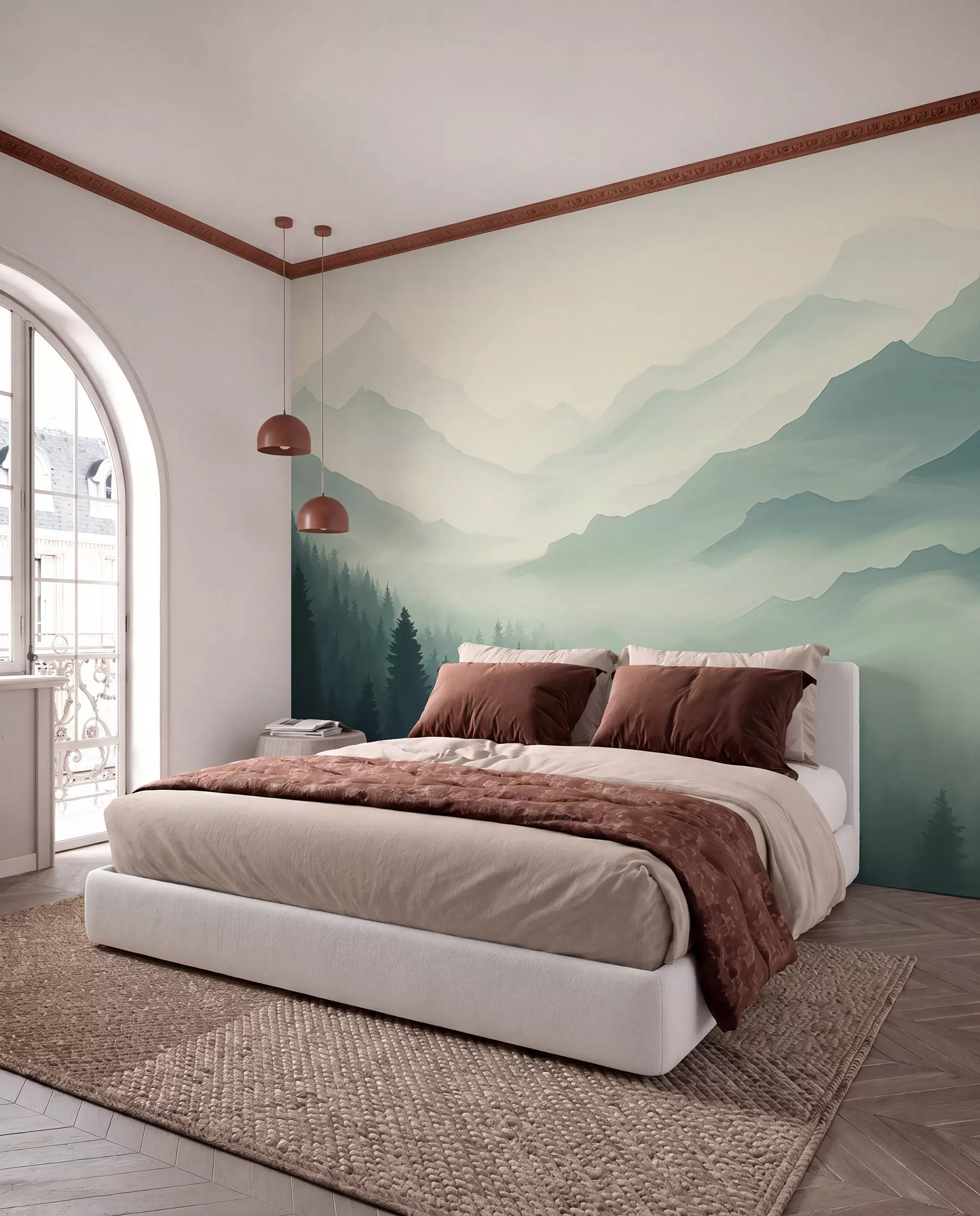 Fototapet Lesy a hory w02186