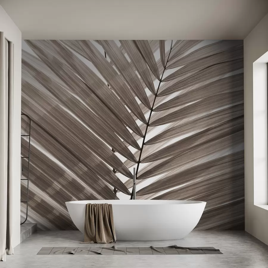 Fototapet Elegantní palmové listy v jemné sépiové barvě u97550v1