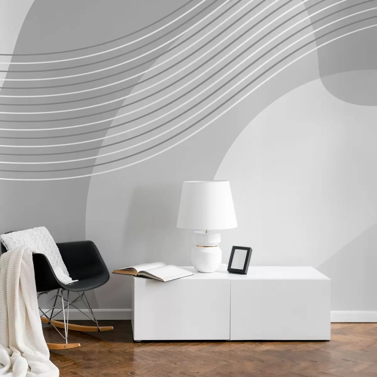 Fototapet Abstraktní design v jemných šedých tónech w00826v1