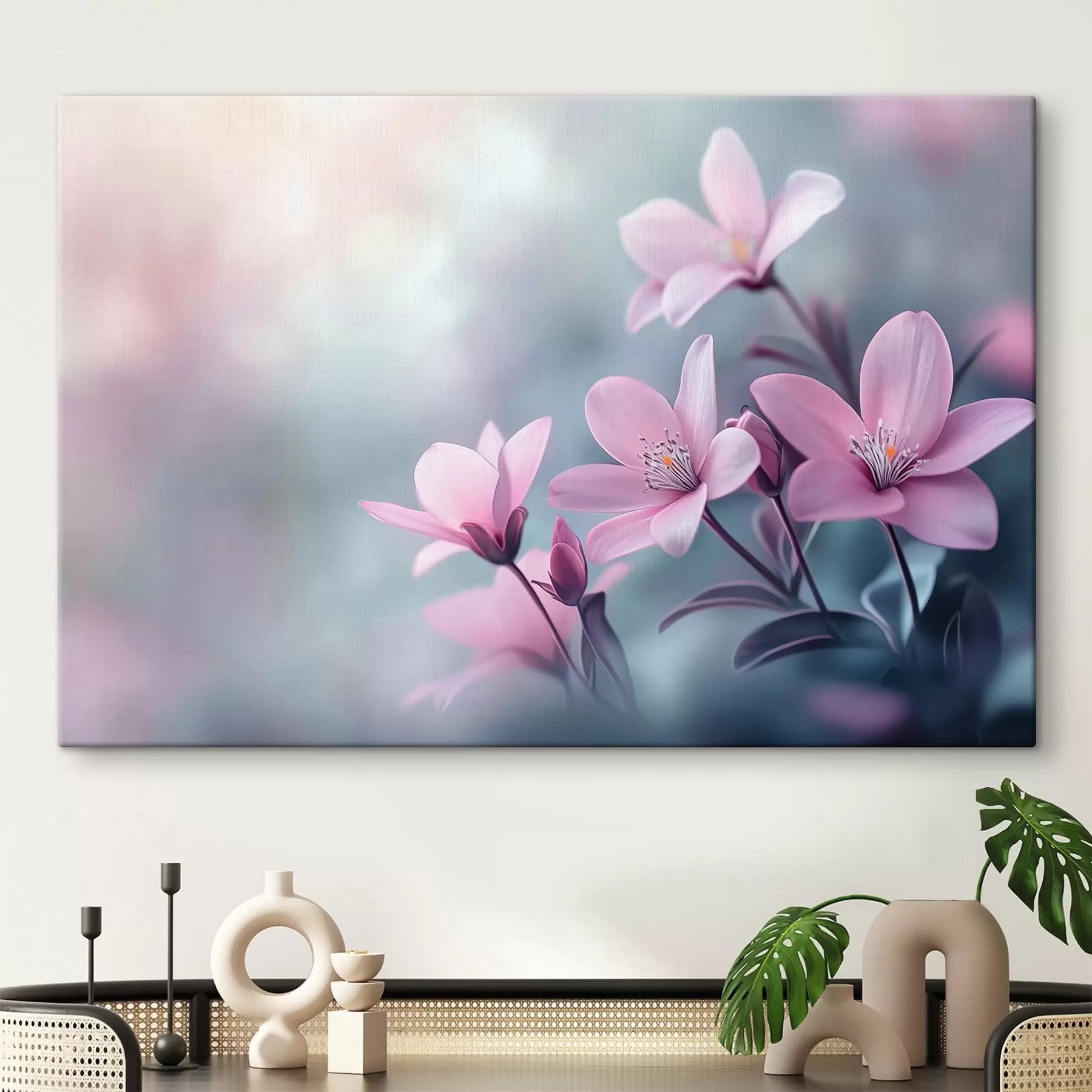 Fototapet růžové květy zblízka s41631